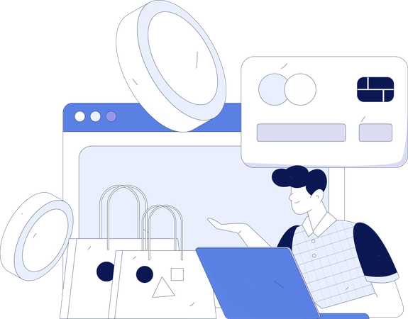 Cyber Purchase  Illustration