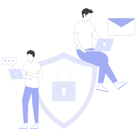 Cyber Resilience system set up by manager  Illustration