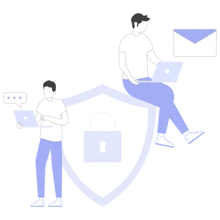 Cyber Resilience system set up by manager  Illustration