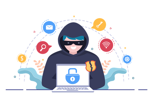 Cyber Robbery  Illustration