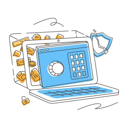 Cyber robbery  Illustration