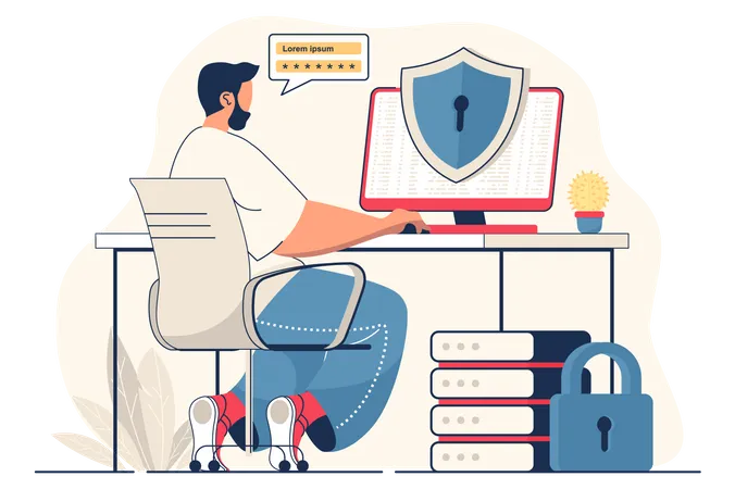 Cyber security Illustration