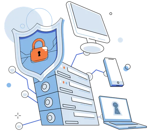 Cyber security database  Illustration