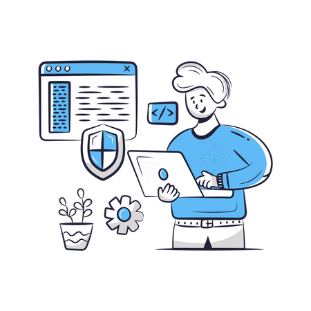 Cyber Security Developer  Illustration