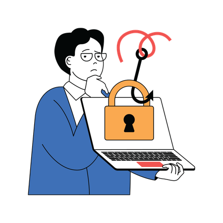 Cyber security hacking  일러스트레이션