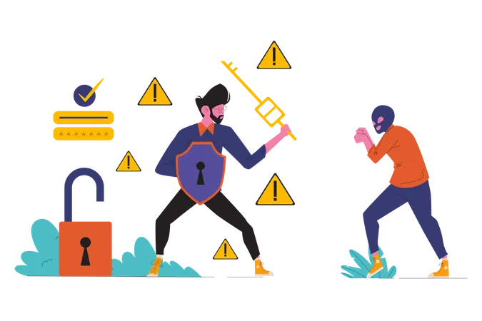 Cyber Security  Illustration