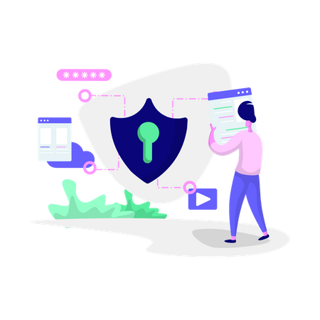 Cyber Security  Illustration