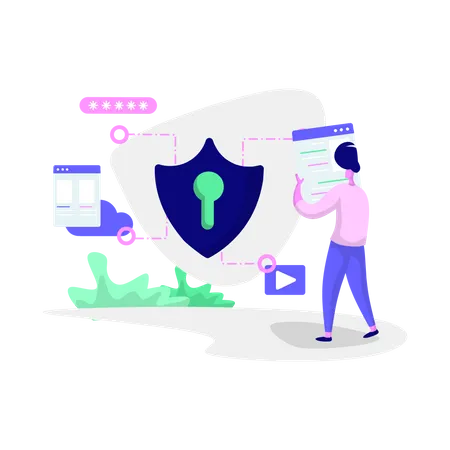 Cyber Security  Illustration