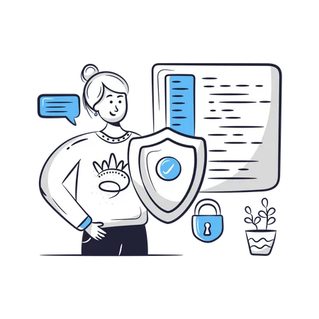 Cyber Security  Illustration