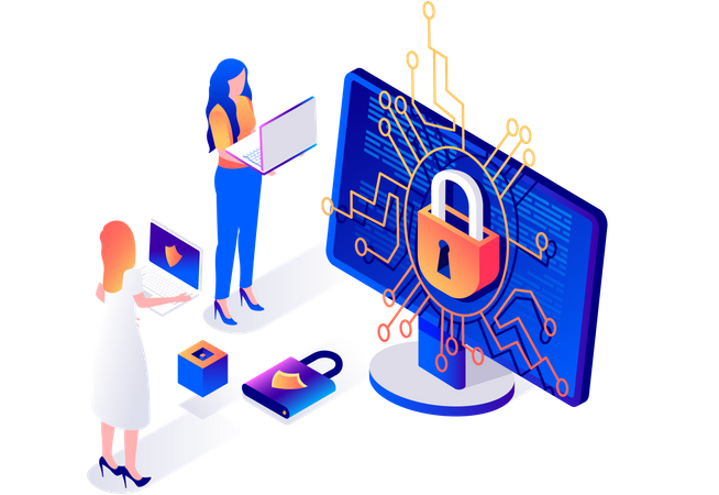 Cyber Security  Illustration