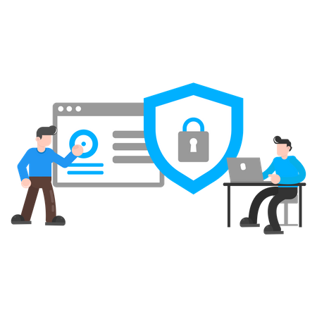 Cyber Security  일러스트레이션