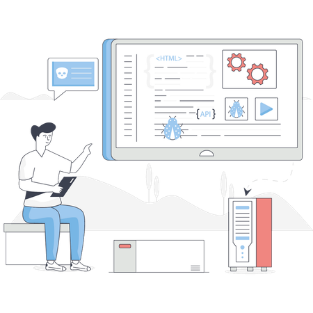 Cyber security providing data protection  Illustration