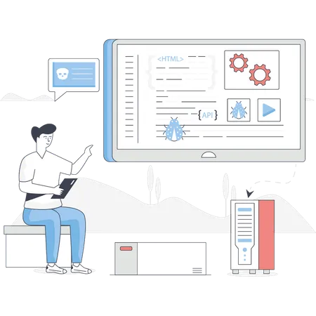 Cyber security providing data protection  Illustration