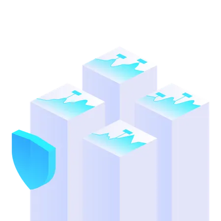 Cyber security shiled  Illustration