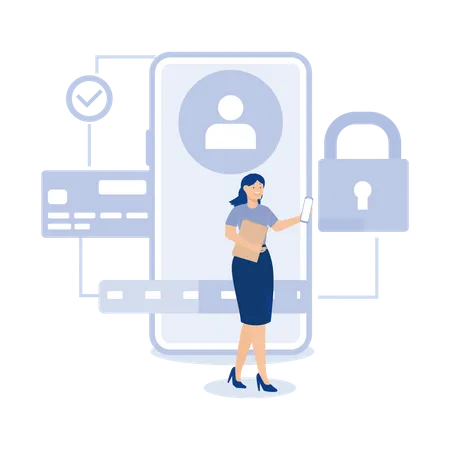 Cyber security software  Illustration