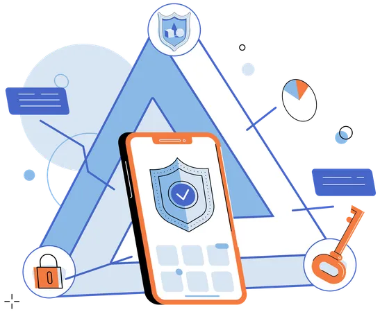 Cyber security system  Illustration