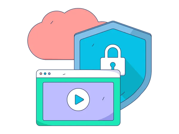 Cyber security video  Illustration