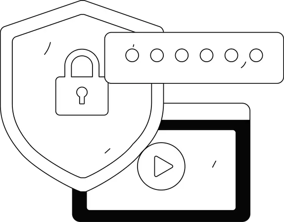 Cyber security video  Illustration