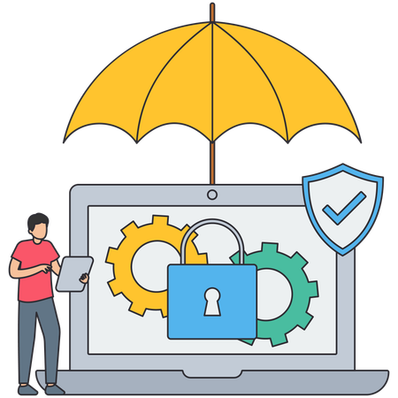 Cyber Shielding  Illustration