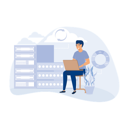 Cybersicherheitsdaten  Illustration