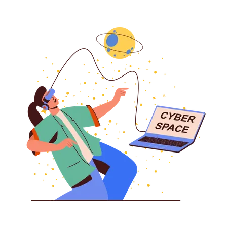Cyber space  Illustration