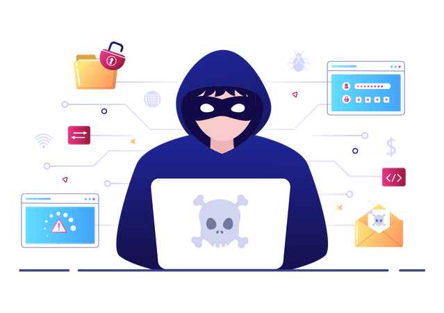 Cyber theft  Illustration