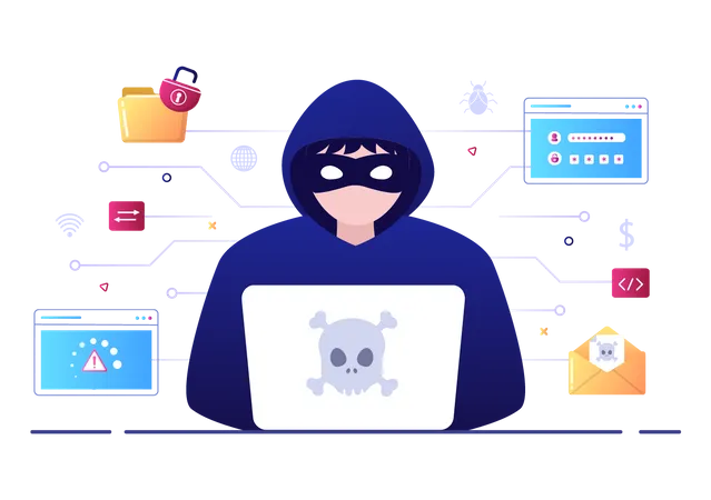 Cyber theft  Illustration