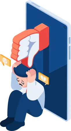 Cyberbullying and Negative Criticism  Illustration