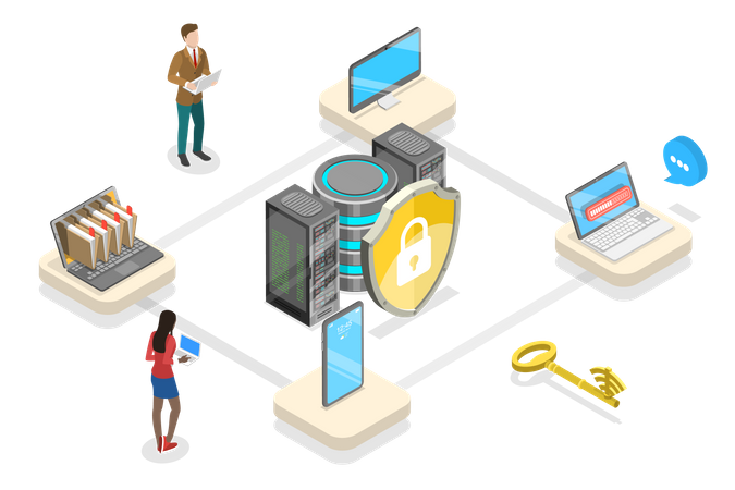 Cybersecurity Software  Illustration