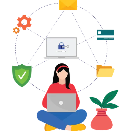 Entwickler für Cybersicherheit  Illustration