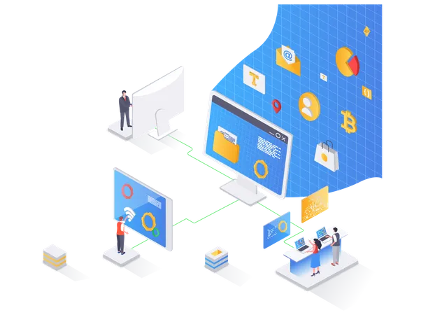 Cyberspace management  Illustration