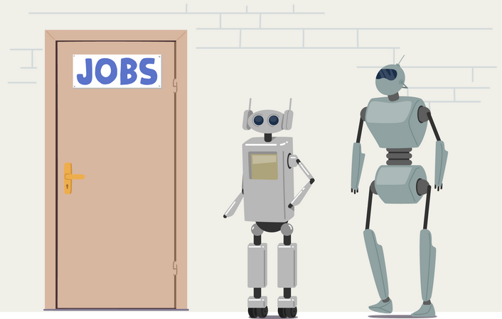 Cyborg Hire Job  Illustration