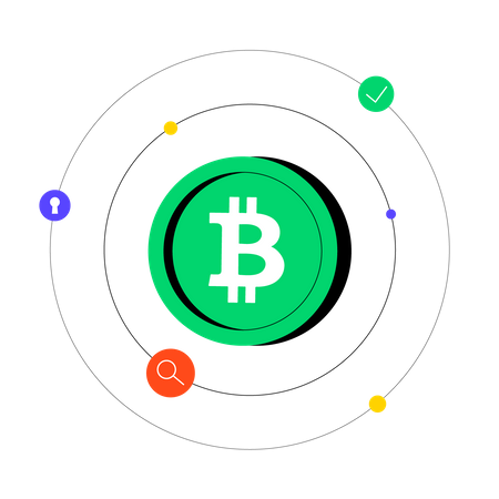 Cycle de bitcoins  Illustration