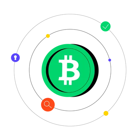 Cycle de bitcoins  Illustration