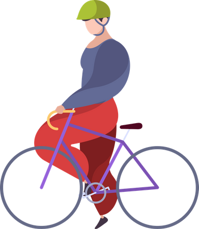 Homme équitation cycle  Illustration