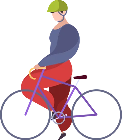 Homme équitation cycle  Illustration