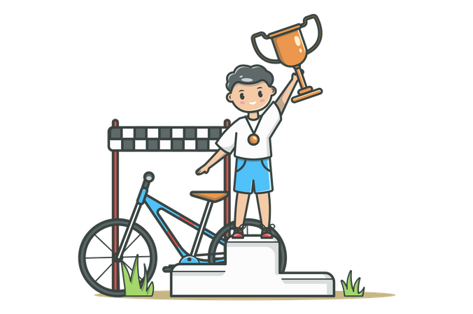 Cycle racing competition Illustration