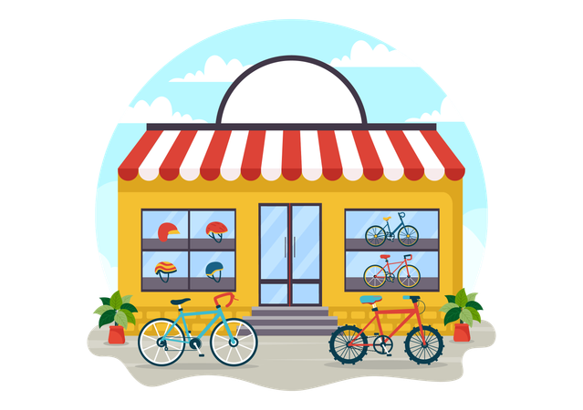 Cycle Shop  Illustration