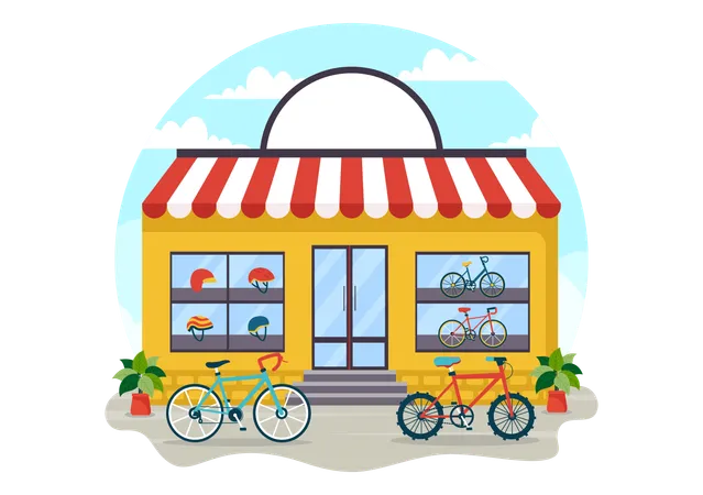 Cycle Shop  Illustration