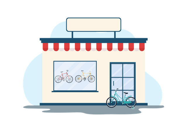 Cycle shop Illustration
