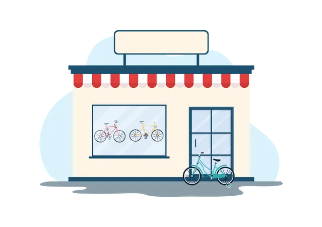Cycle shop Illustration