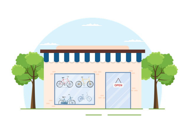 Cycle store  Illustration