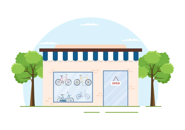 Cycle store  Illustration