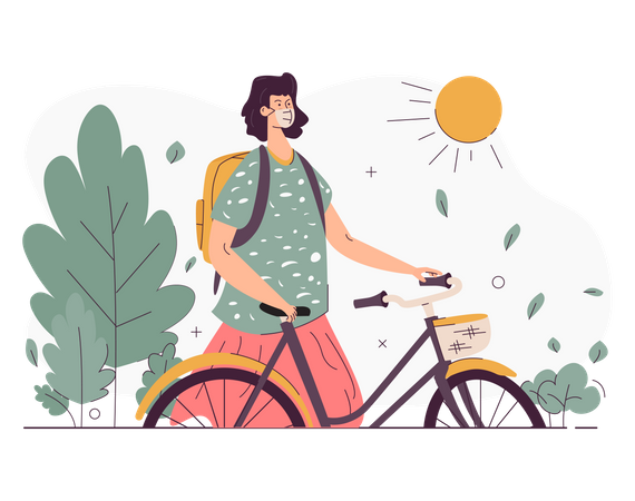 Cycling activity Illustration