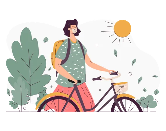 Cycling activity Illustration