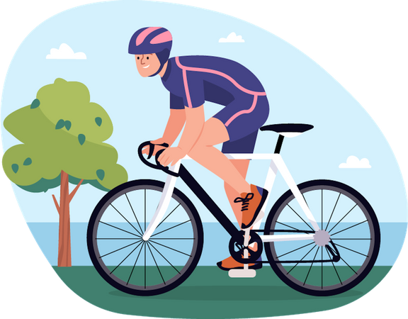Cycling Charity Ride  Illustration