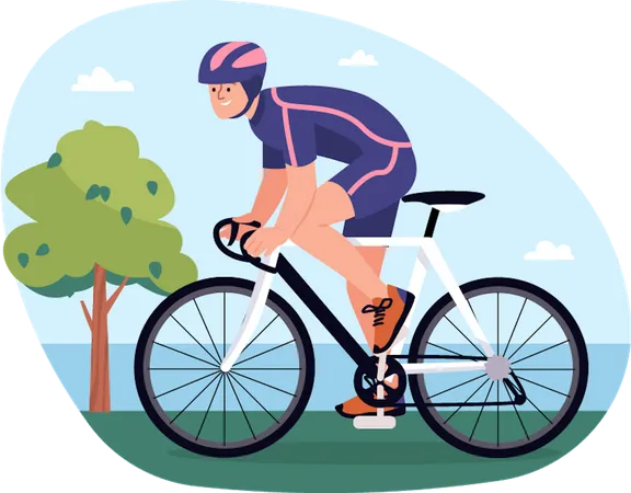 Cycling Charity Ride  Illustration