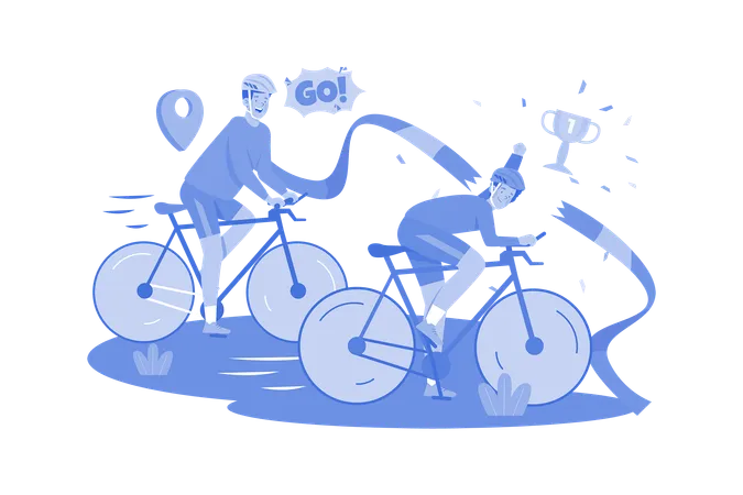 Cycling Competitions Illustration Concept A Flat Illustration Isolated On White Background Illustration