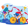 illustration cycling sports