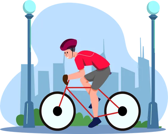 Cycling Player  Illustration